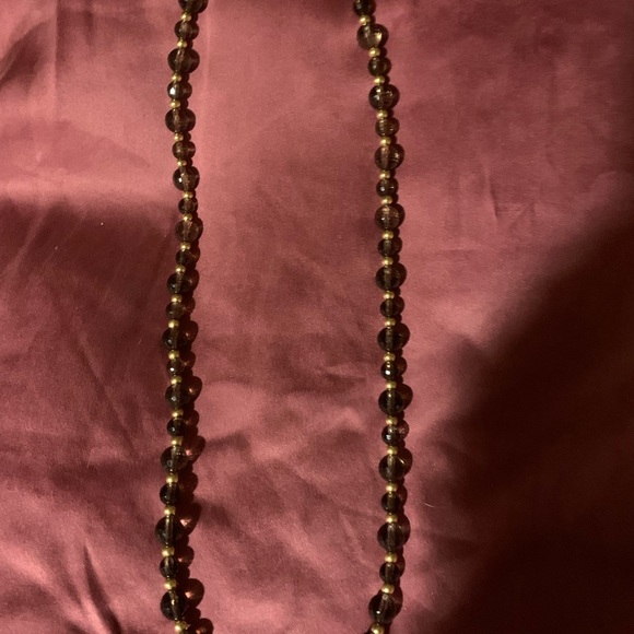 14k Set Smokey topaz Necklace & leverback earrings  estate piece - Picture 10 of 10